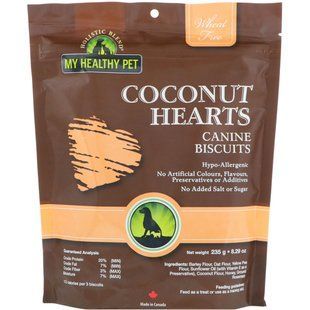 Мой здоровый питомец, Coconut Hearts, собачье печенье, Holistic Blend, 8.29 oz (235 g) купить в Киеве и Украине