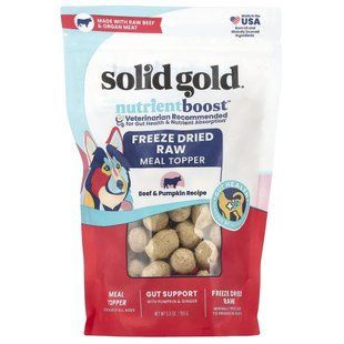 Solid Gold, Freeze Dried Raw Meal Topper, For Dogs, All Ages, Beef & Pumpkin Recipe, 5.5 oz (155 g) купить в Киеве и Украине