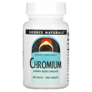 Хром Source Naturals (Chromium) 200 мкг 250 таблеток купить в Киеве и Украине