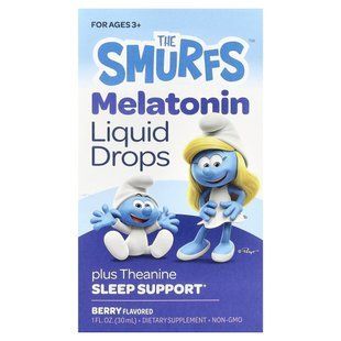 The Smurfs, мелатонин, капли, для детей от 3 лет, ягодный вкус, 30 мл (1 жидк. унция) купить в Киеве и Украине