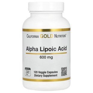 Alpha Lipoic Acid California Gold Nutrition 600 mg 120 Vegetarian Capsules