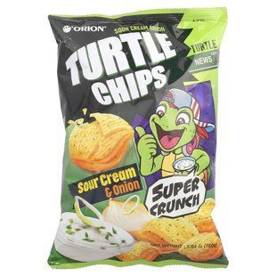 Orion, Turtle Chips, Sour Cream Onion, 5.64 oz (160 g) купить в Киеве и Украине