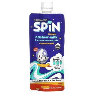 Wilderness Poets, Spin, Organic Cashew-Milk & Cream Concentrate, Unsweetened, 8 oz (227 g) купить в Киеве и Украине