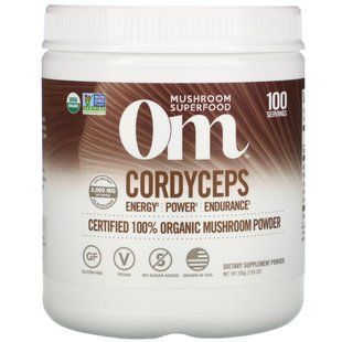 Cordyceps, mushroom powder, OM Organic Mushroom Nutrition, 7.14 ounces (200 g)