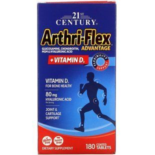Arthri-Flex Advantage, + витамин D3, 21st Century, 180 таблетки, покрытые оболочкой купить в Киеве и Украине