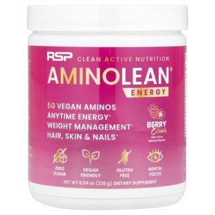 RSP Nutrition, AminoLean&reg; Energy, Berry Elixir, 8.04 oz (228 g) купить в Киеве и Украине
