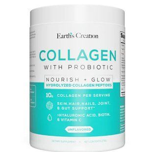Гидролизованные коллагеновые пептиды + пробиотики Earth's Creation (Hydrolyzed Collagen Peptides + Probiotics) 275 г купить в Киеве и Украине