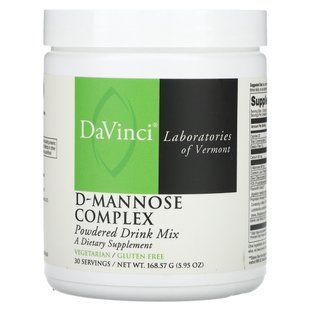 DaVinci Laboratories of Vermont, D-Mannose Complex, Powdered Drink Mix, 5.95 oz (168.57 g) купить в Киеве и Украине