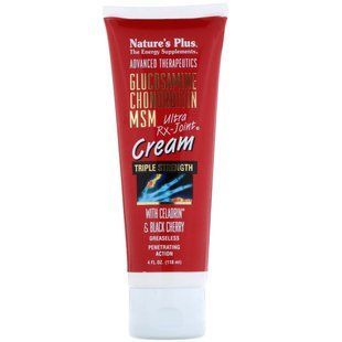 Cream for joints, Glucosamine, Chondroitin, MSM Natures Plus (Glucosamine Chondroitin MSM Ultra Rx-Joint Cream) 118 ml