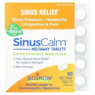 Boiron Nose Supplement (SinusCalm Sinus Relief Unflavored) 60 fast-dissolving tablets
