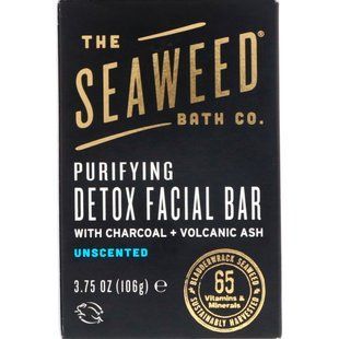 Cleansing Detoxifying Soap for Face, Fragrance-Free, The Seaweed Bath Co., 3.75 oz (106 g)