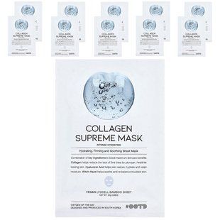 OOTD, Collagen Supreme Beauty Mask, 10 Sheets, 0.88 oz (25 g) Each купить в Киеве и Украине