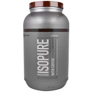 Protein powder with coffee, espresso, Natures Best, IsoPure, 1.36 kg