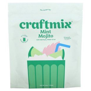Craftmix, Cocktail Mix Packets, Mint Mojito, 12 Packets, 2.96 oz (84 g) купить в Киеве и Украине