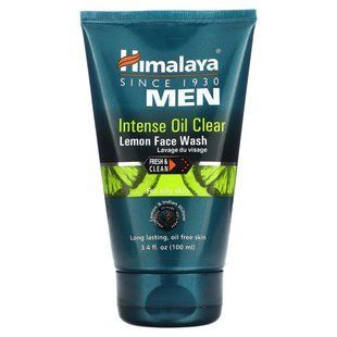 Himalaya, Men, Intense Oil Clear, средство для умывания с лимоном, 3,4 жидких унции (100 мл) купить в Киеве и Украине