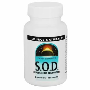 Супероксиддисмутаза СОД ферменты ензимы Source Naturals (SOD, S.O.D.) 235 мг 180 таблеток купить в Киеве и Украине