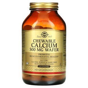 Жевательный кальций Solgar (Chewable Сalcium Wafer) 500 мг 120 вафель купить в Киеве и Украине