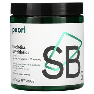 Probiotics and prebiotics, natural cranberry, 30 sticks of 4.5 g each