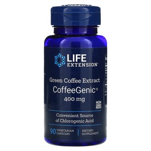 Экстракт зеленого кофе, CoffeeGenic, Green Coffee Extract, Life Extension, 90 овощных капсул купить в Киеве и Украине