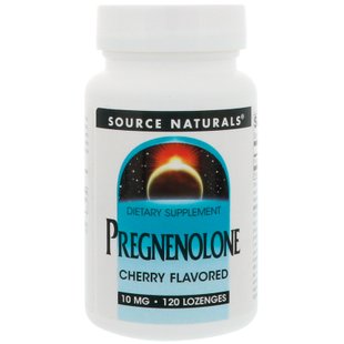 Прегненолон Source Naturals (Pregnenolone) 10 мг 120 леденцов со вкусом вишни купить в Киеве и Украине