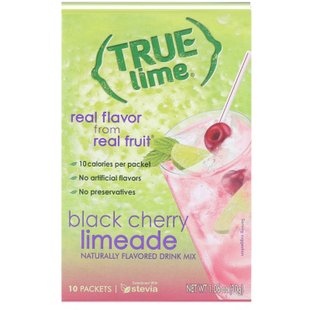 Настоящий лайм, лаймад из черной вишни, True Citrus, 10 пакетиков, 1,06 унц. (30 г) купить в Киеве и Украине