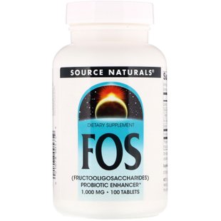 Фруктоолигосахариды, FOS, Source Naturals, 100 таблеток купить в Киеве и Украине