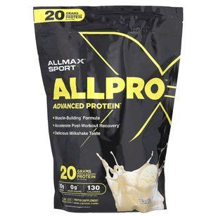ALLMAX, Sport, ALLPRO&trade; Advanced Protein, Vanilla, 1.5 lbs (680 g) купить в Киеве и Украине
