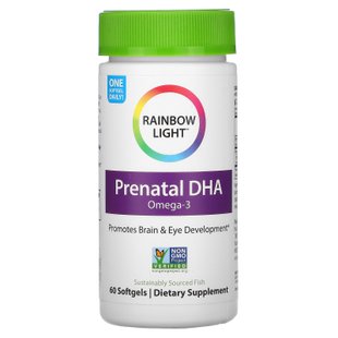 Пренатальная ДГК Rainbow Light (Prenatal DHA Smart Essentials) 250 мг 60 капсул купить в Киеве и Украине