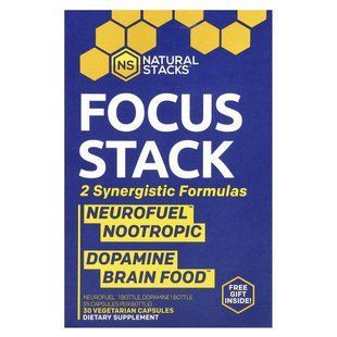 Natural Stacks, Focus Stack, 2 Bottles, 15 Vegetarian Capsules Each купить в Киеве и Украине