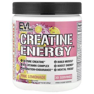 EVLution Nutrition, Creatine Energy&trade;, розовый лимонад, 225 г (9 унций) купить в Киеве и Украине