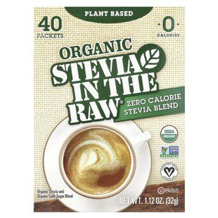 In the Raw, Organic Stevia In The Raw&reg;, Zero Calorie Stevia Blend, 40 Packets, 1.12 oz (32 g)