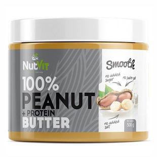 Арахисовое и протеиновое масло, PEANUT & PROTEIN BUTTER, NutVit, 500 г купить в Киеве и Украине