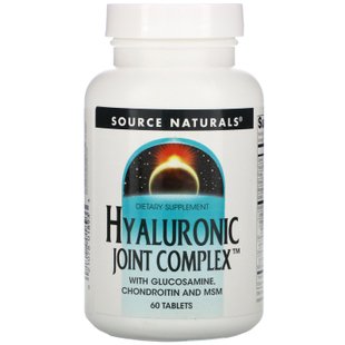 Гиалуроновый комплекс для суставов, Hyaluronic Joint Complex, Source Naturals, 60 Таблеток купить в Киеве и Украине