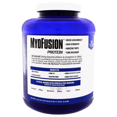 MyoFusion, Просунутий протеїн, молочний шоколад, Gaspari Nutrition, 1,81 кг