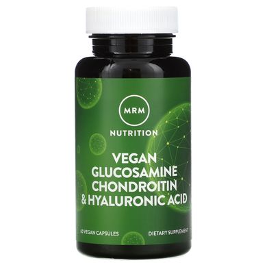 Веганський глюкозамін хондроїтин і гіалуронова кислота MRM Vegan Glucosamine Chondroitin & Hyaluronic Acid 60 веганських капсул