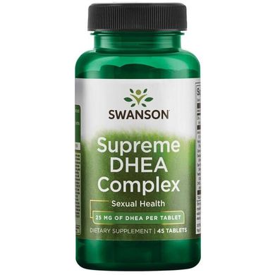 Вищий комплекс ДГЕА, Supreme DHEA Complex, Swanson, 45 таблеток