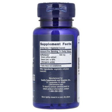Green Coffee Extract, Life Extension, 90 vegetable capsules