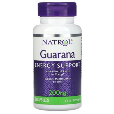 Екстракт гуарани Natrol (Guarana) 200 мг 90 капсул