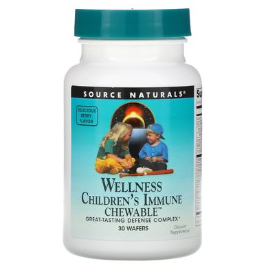 Зміцнення імунітету для дітей Source Naturals (Children's Immune Chewable) 30 жувальних цукерок