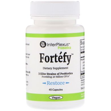 Пробиотическая формула InterPlexus Inc. (Fortefy) 2 миллиарда КОЕ 45 капсул купить в Киеве и Украине