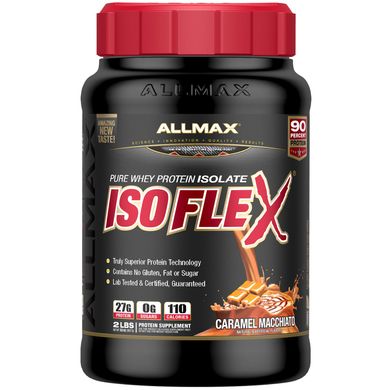 Изолят сывороточного протеина ALLMAX Nutrition (Isoflex) 907 г со вкусом карамель-макиато купить в Киеве и Украине