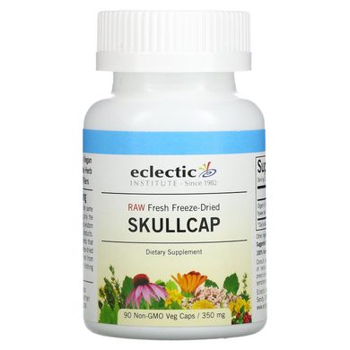 Шоломник широколистий Eclectic Institute (Raw Fresh Freeze-Dried Skullcap) 350 мг 90 рослинних капсул без ГМО