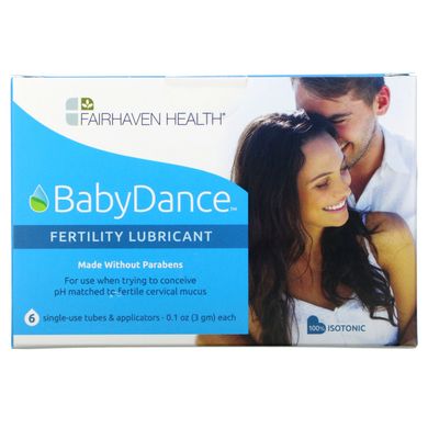Мастило для фертильності, Fertility Lubricant, Fairhaven Health, 6 тюбиків