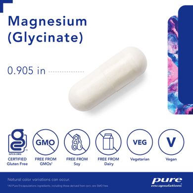 Магній Гліцинат Pure Encapsulations (Magnesium Glycinate) 120 мг 180 капсул