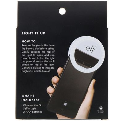 Лампа для селфі Glow on the Go, E.L.F., 1 шт.