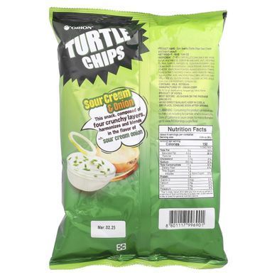 Orion, Turtle Chips, Sour Cream Onion, 5.64 oz (160 g)