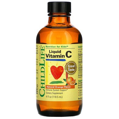 Витамин C с апельсиновым вкусом ChildLife (Liquid Vitamin C Natural Orange) 118,5 мл купить в Киеве и Украине