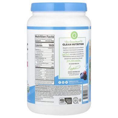 Organic protein and superfood powder, plant-based, creamy chocolate fudge, 2.02 lbs (918 g)