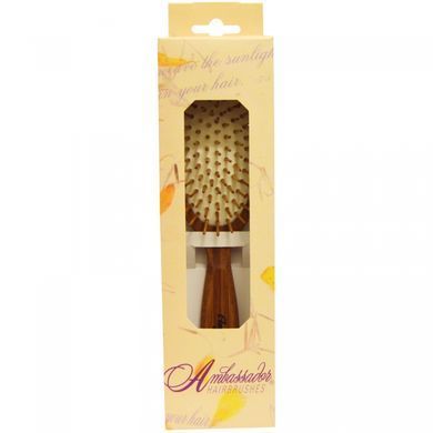 Combs Ambassador, made of bamboo, large, oval, wooden pegs, Fuchs Brushes, 1 comb