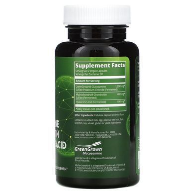 Vegan Glucosamine Chondroitin & Hyaluronic Acid MRM Vegan Glucosamine Chondroitin & Hyaluronic Acid 60 vegetarian capsules